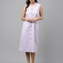 Hancock Sleeveless Pure Cotton Shirt Dress-image-32