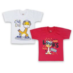 PARYAG Boys 2 Printed Applique T-shirt-image-66