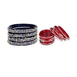 SOMIL Set of 22 Blue Alloy Bangles-image-77