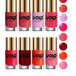VOLO Set Of 8 New Look Extra Lasting Nail Polish - 9.9 ml Each - Shade No-63-4