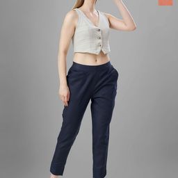 T19 Women Pack Of 2 Relaxed Silk Trousers-picture-20