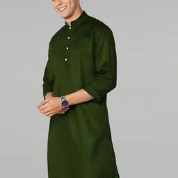 PulseIQ Selection Of 2 Mandarin Collar Pure Cotton Straight Kurtas-image-20