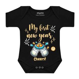 Arvesa Infants My First New Year Printed Bodysuit-62