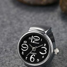 RHOSYN Silver-Plated Quartz Stretchable Watch Ring-image-12