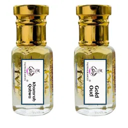 Taj Fragrances Unisex Set Of 2 Khamrah Qahwa & Gold Oud Long Lasting Attar - 6ml Each-25