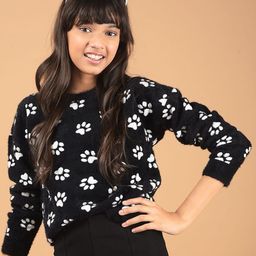 Crimsoune Club Girls Floral Printed Pullover-picture-17