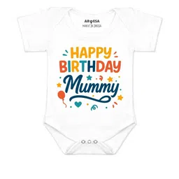 arvesa Happy Birthday Mummy Printed Romper-picture-26
