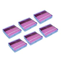 prettykrafts Blue Set of 6 Regular Drawer Organiser Organisers-51