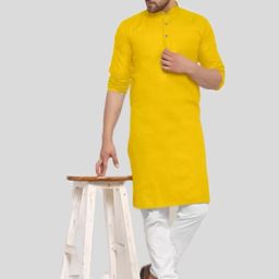 ANUJ FASHION Men Solid A-Line Kurtas-picture-19