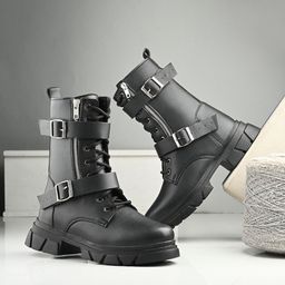 AfroJack Women Block-Heeled Chunky Boots-image-75