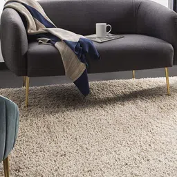 CARPETIFY Beige Shaggy Anti-Skid Carpet-picture-46