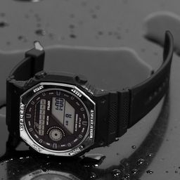 FELIZER Men Dial & Textured Straps Analogue Watch F147-LSKA-SilvrBlk-29