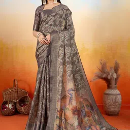 KALINI Floral Tissue Saree-image-7
