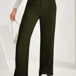 KERI PERRY Women Relaxed Straight Leg High-Rise Trousers-image-54