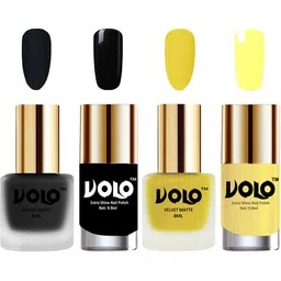 VOLO Set Of 4 Velvet Matte & Extra Shine Nail Polish-8 ml & 9.9 ml Each Shade 05-40-3-29 image 1
