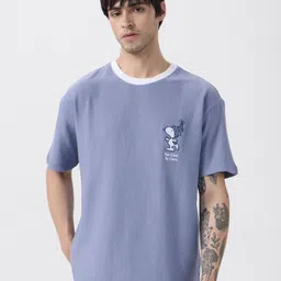 The Souled Store Men Solid Round Neck Cotton Oversized T-shirt-picture-15