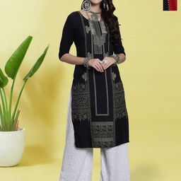HERE&NOW Women Pack Of 2 Ethnic Motifs Printed Crepe Kurta-image-87