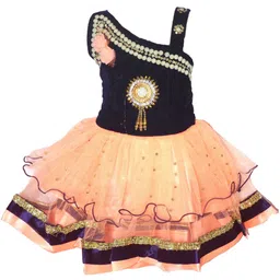 VILLATA FASHION Embellished Print Velvet Fit & Flare Dress-image-88