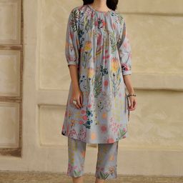 The Quince Life Misty Grey Meadows Kurta Coord Set Set Of 2-image-43