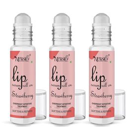 Newsio Set Of 3 Roll On Lip Serum For Softness & Repair - 10 ml Each - Strawberry-50
