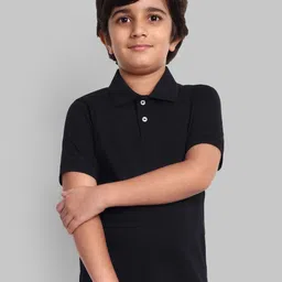 ONE SKY Boys Solid Polo Collar Cotton T-shirt-picture-25