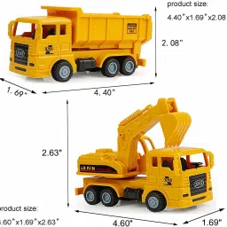 Multi functional Construction JCB Dumper Oil Tank Truck for Kids [ set of 4 ]-17