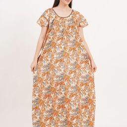 Breezly Women Printed Maxi Nightdress-image-42