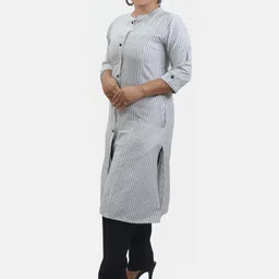 Artisan Glory Women Printed Khadi Kurta-image-43