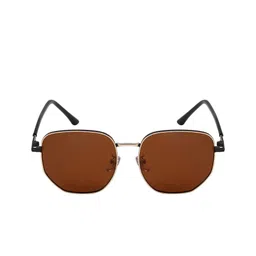 Ted Smith Unisex Square Sunglasses with Polarised and UV Protected Lens SUN-BODIE_GDBLK image 4