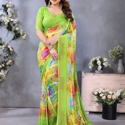 Dori Floral Printed Saree with Blouse Piece-picture-48
