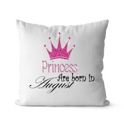Loops n knots White & Black Princess Are Born In August Printed Pre-Filled Cushion-picture-22