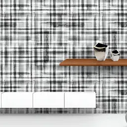 ArtzFolio Printed UV-Resistant Anti-Bacterial Stripes Tartan Plaid Peel & Stick Wallpaper-image-48