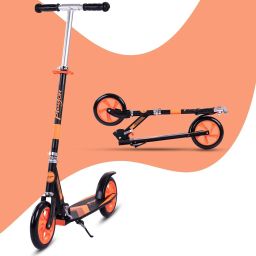 Metallic Jumbo Size (8 Inch Wheels) 2 Wheel Height Adjustable Scooter for Kids-27