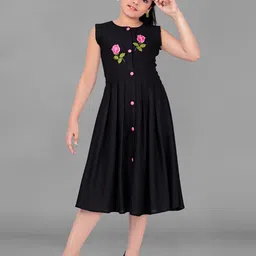 YK Embroidered Fit & Flare Dress-picture-34