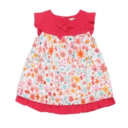 YOUNG BIRDS Girls Floral Printed Bow Fit & Flare Cotton Dress-image-57
