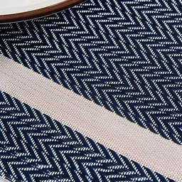 YELONA Navy Blue & Beige  4 pcs Striped Patterned Rectangular Table Placemats image 5