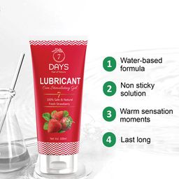 7 DAYS Set Of 4 Lubricant Cum Stimulating Gel - Strawberry - 100ml Each image 2