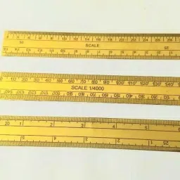 BRASS PATWARI SURVEY SCALES ( 3 SCALES SET ) Ruler-21