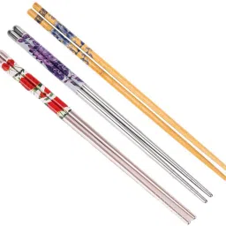 Chewing, Eating, Training, Decorative, Cooking Stainless Steel, Wooden Korean, Chinese, Japanese, Vietnamese Chopstick-image-34