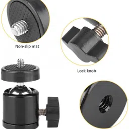 Wanzhow Camera Tripod Ball Head 1/4 Screw,90 degree tilting & 360 Rotating Tripod Ball Head image 4