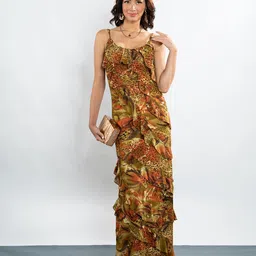 Stylecast X Hersheinbox Printed Ruffled Maxi Dress-image-73