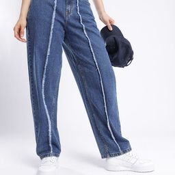 glitchez Women Frayed Skater High-Rise Jeans-image-96