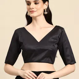 flaher Satin Readymade Saree Blouse-image-68