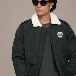 The Roadster Lifestyle Co. Sherpa-Detail Padded Jacket-image-51