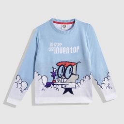 YK Boys Blue & White Dexter Jacquard Pullover-image-130