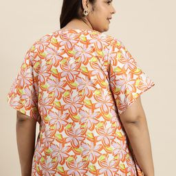 Sztori Plus Size Floral Print Flutter Sleeve Top image 4