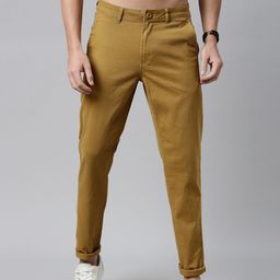 Roadster Men Camel Brown Regular Trousers-image-68