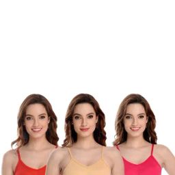 AROUSY Pink & Beige Cotton Beginner's Bras - Pack Of 3-picture-12