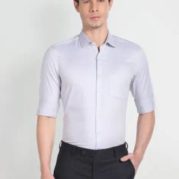 Arrow Grey Cotton Regular Fit Shirt-image-20