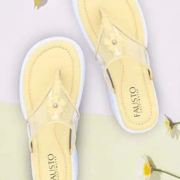 Fausto Women's Yellow Thong Sandals-image-17
